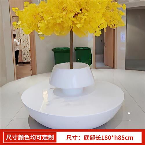 定制玻璃钢树池座椅户外异形长条椅树围种植池GRC泰科石uhpc坐凳