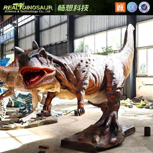 景区仿真恐龙美陈造景能动会叫户外景观互动恐龙模型游艺装置