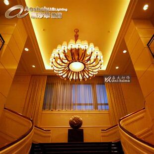 酒店工程灯商场中庭大型吊灯别墅会所售楼部大堂吊灯非标灯