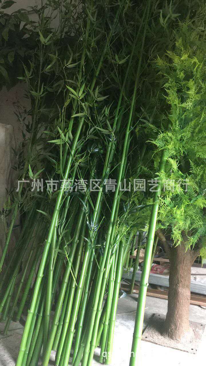 仿真绿色竹子园林装饰酒店玄关橱窗细假竹子便宜热卖