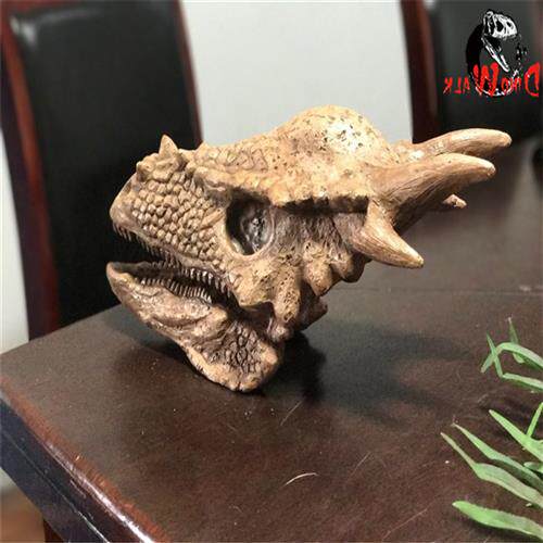 博物馆古生物仿真恐龙头化石骨架化石模型恐龙玻璃钢雕塑厂家