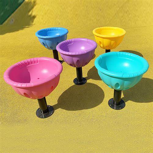 小碗转椅儿童双人景区组合铁管秋千亲子游乐设备户外座椅荡塑料