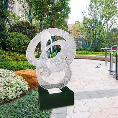 城市景观雕塑广场不锈钢飘带抽象雕塑摆件商业地产大型艺术雕塑