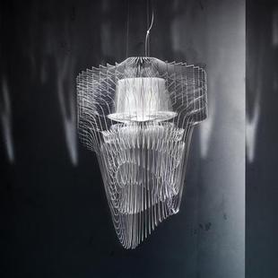 售楼部酒店会所大堂客厅工程吊灯北欧风格 现代简约创意餐厅灯