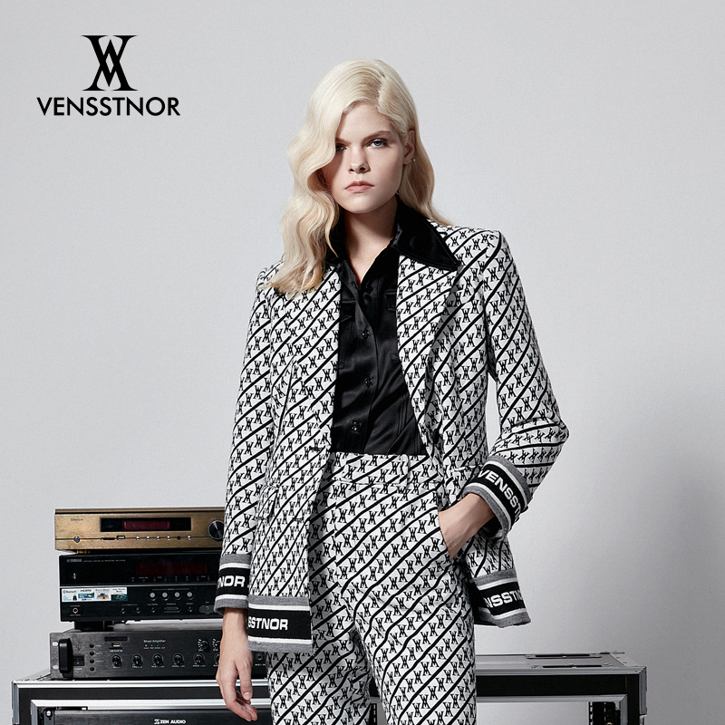 VENSSTNOR维斯提诺 21秋轻奢潮牌经典百搭通勤女士西装外套上衣