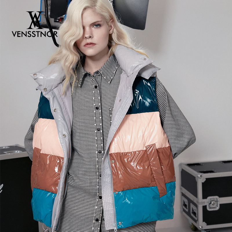 VENSSTNOR维斯提诺 21秋轻奢潮牌保暖时尚通勤百搭女士羽绒马甲