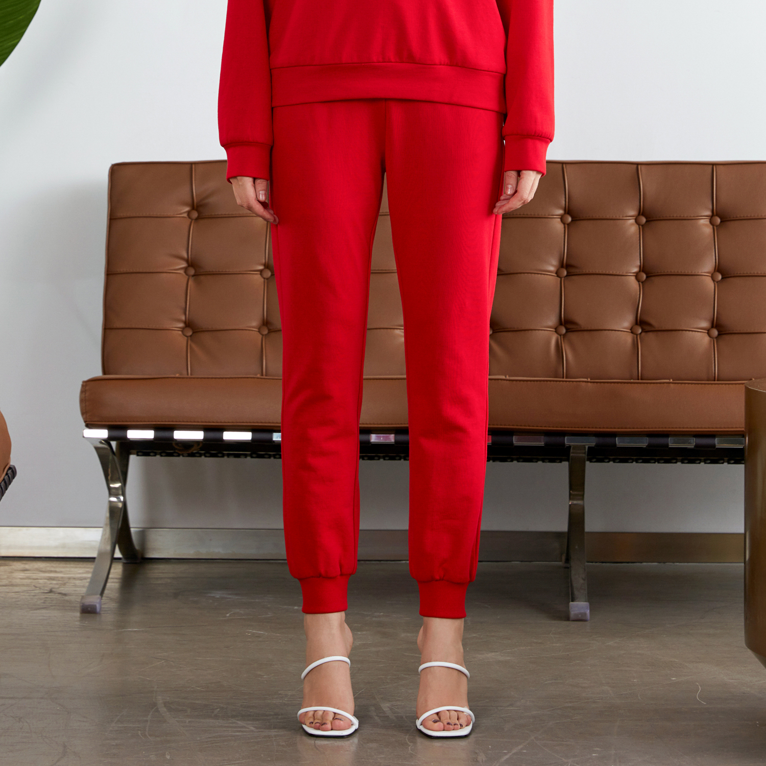 VENSSTNOR维斯提诺 21春轻奢潮牌经典纯色时尚修身百搭运动休闲裤