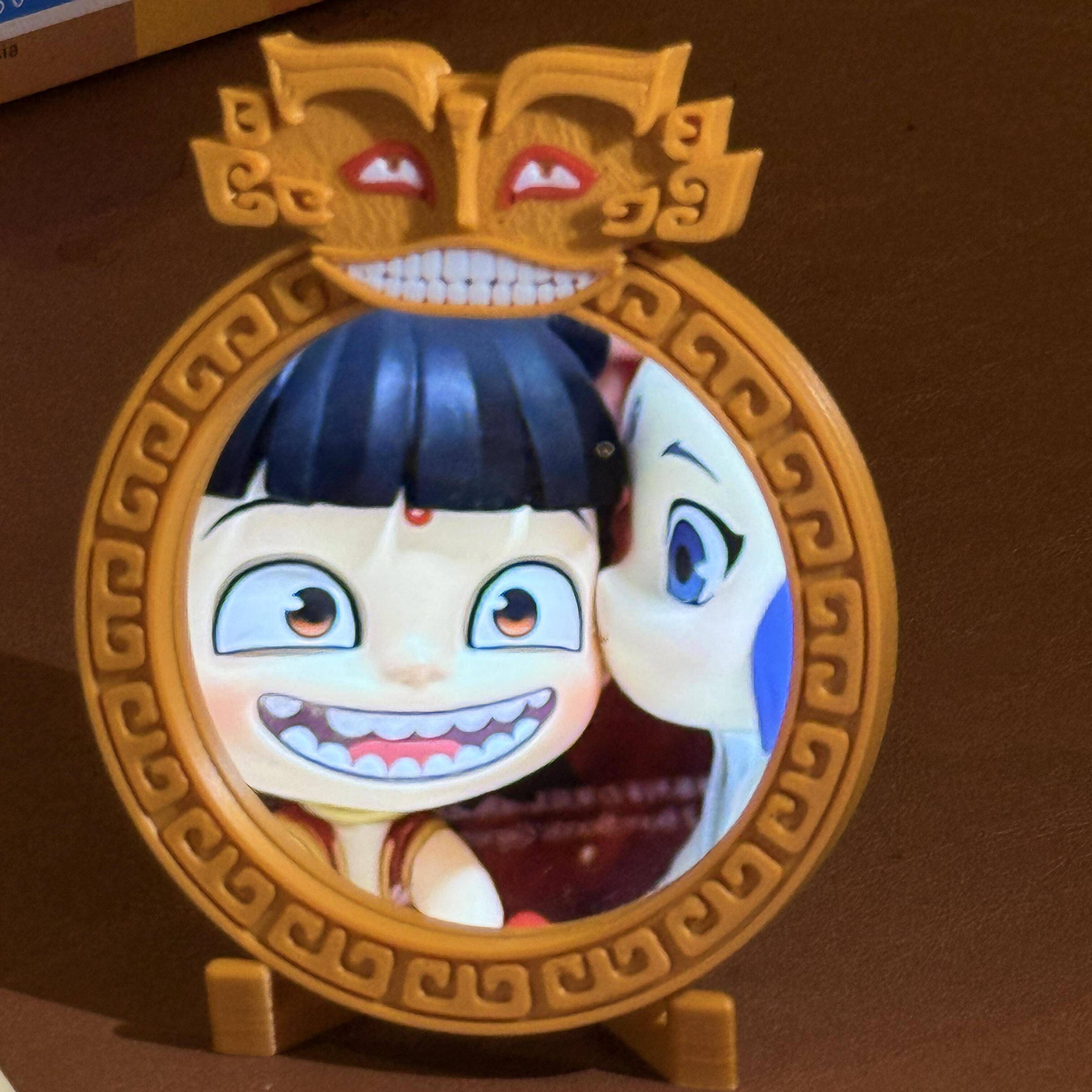 哪吒2魔童闹海石矶娘娘的魔镜小镜子化妆镜国漫同人周边摆件玩具