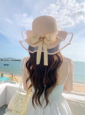 波浪边圆顶草帽女夏季新款
