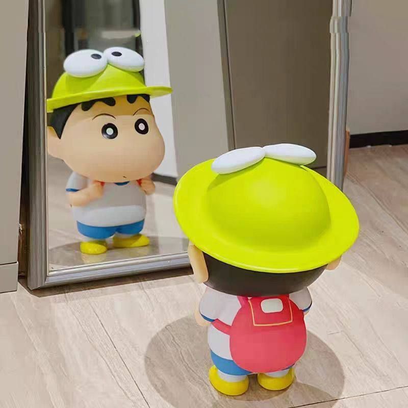 蜡笔小新手办青蛙小新摆件周边潮玩公仔玩偶可爱办公桌面摆件