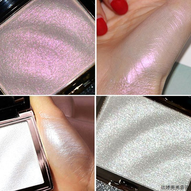 珠光高光粉女提亮脸部锁骨修容腮m红高光眼影一体盘人鱼姬白色紫