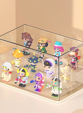 盲盒收纳展示架透明亚克力手办摆件防尘展示柜玩具泡泡玛特展示盒