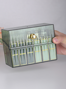 口红收纳盒带盖防尘加高透明加厚亚克力唇釉化妆刷收纳筒整理盒子