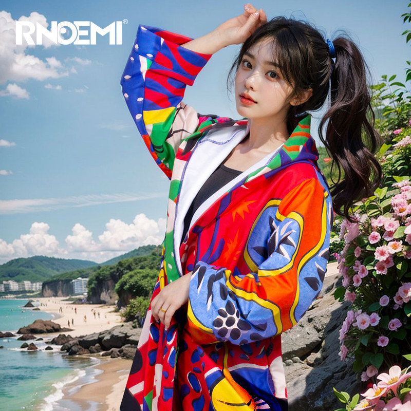 RNOEMI插画师原创设计速干浴袍