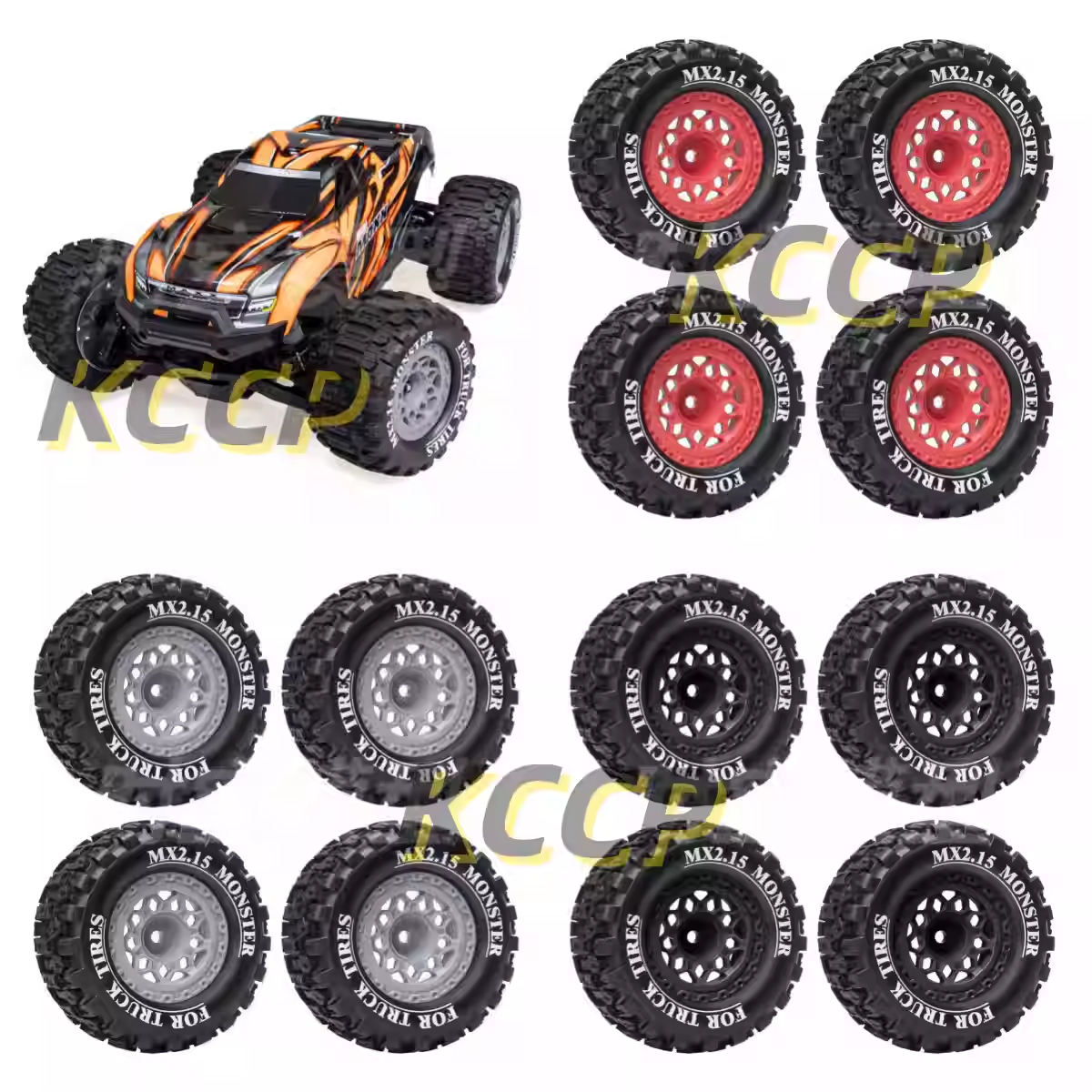 KCCP RC1/16Traxxas mini MAXX & XRT 美嘉欣 MX2.15巧克力大脚胎
