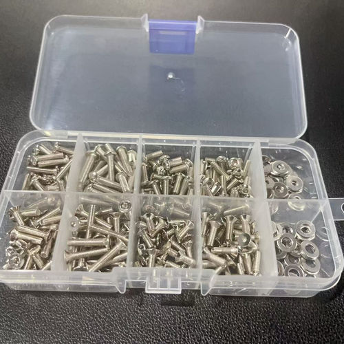 HSP1/10 遥控车零配件 340PCS不绣钢螺丝L3 M3平/圆头 螺丝工具盒