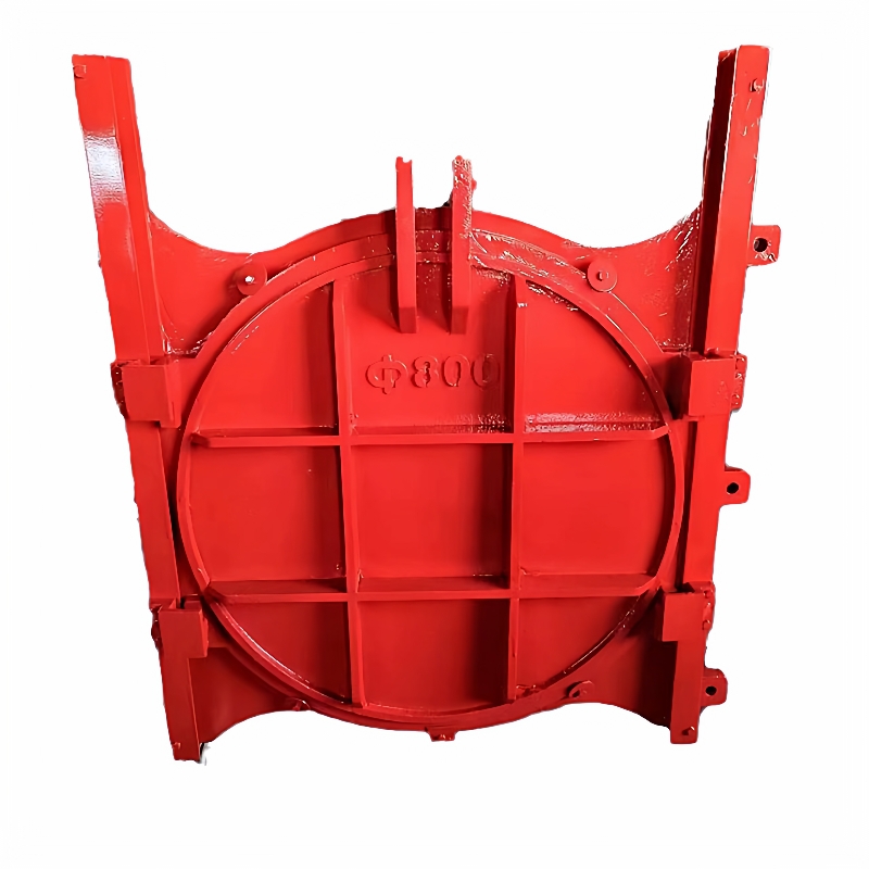 铸铁镶铜圆闸门气动闸板门水库启闭机铸铁闸门渠道机闸一体门厂家