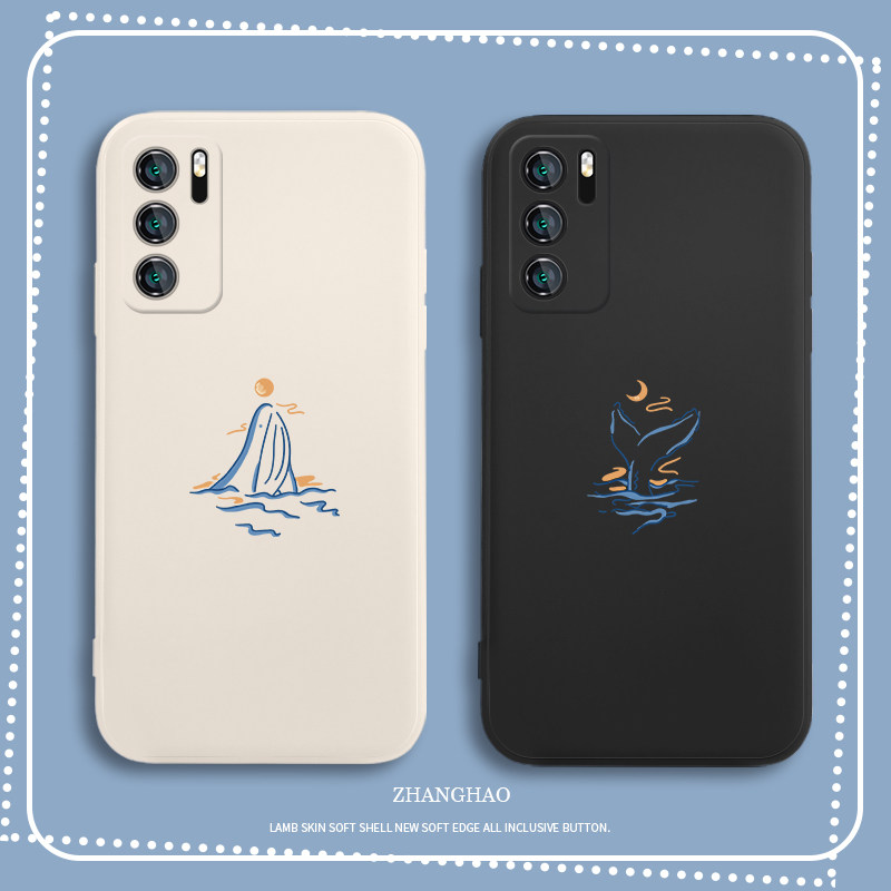 鲸鱼适用华为nova10手机壳p50pro新款p40/p30情侣nova8/9简约13创意mate70男女款mate60pro硅胶荣耀300/80se,3C数码配件,手机保护套/壳,淘宝优惠券,粉丝福利购,淘宝优惠卷