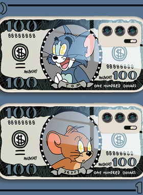 适用汤姆华为荣耀300手机壳新款200猫和老鼠mate60pro可爱p50/P40/P30创意mate70杰瑞nova9/7se情侣13玻璃10