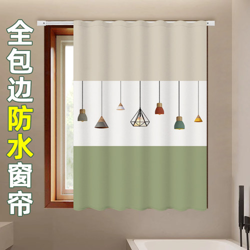 2024新款/送加粗杆/半截门帘布帘