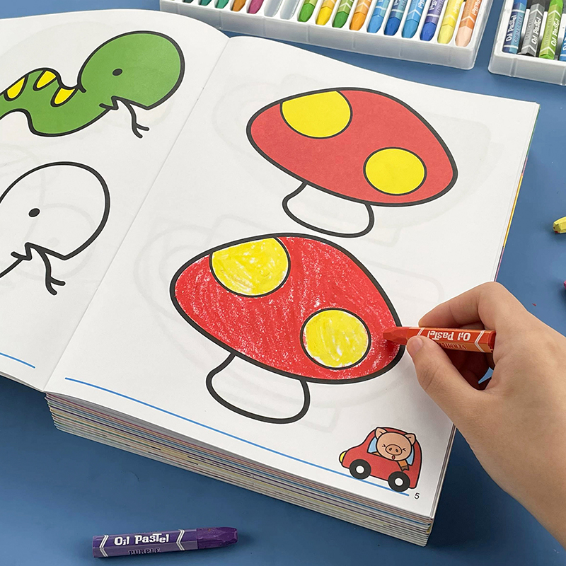 幼儿园儿童画画书涂色本2-6岁3宝宝启蒙涂鸦绘本填色绘画册图画本