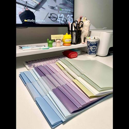 【考研好物】活页夹试卷夹文件夹a4资料册透明插页文件收纳抽杆夹