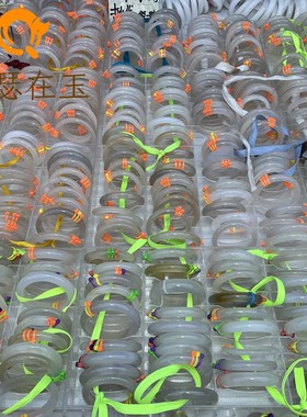 河南南阳石佛寺玉器市场手镯玉石天然玉髓玛瑙香槟金马料镯子