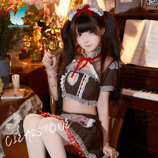 【clearstone】糖鞭巧克力情人节女仆 Cosplay草莓色日系女装正版