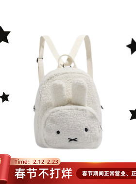 IVONA【米菲双肩包】店主自留！羊羔毛两用卡通毛绒秋冬白色包包