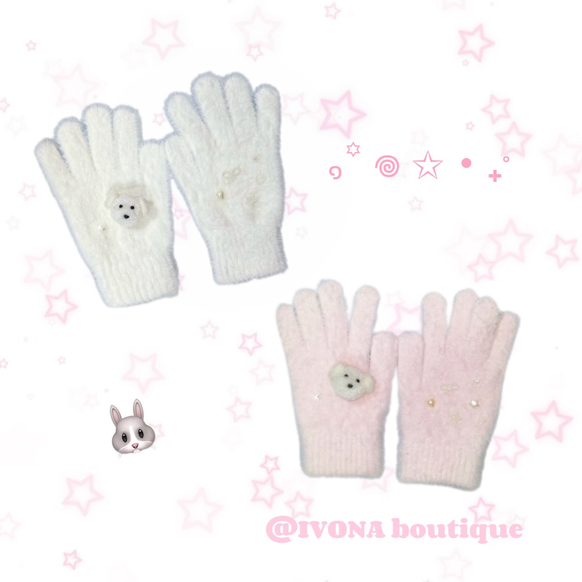 IVONA【一只小狗】超可爱！原创diy冬日保暖小动物氛围感手套