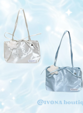 IVONA【闪亮KT^】原创设计小众甜美kitty烫钻y2k单肩包包闺蜜礼物