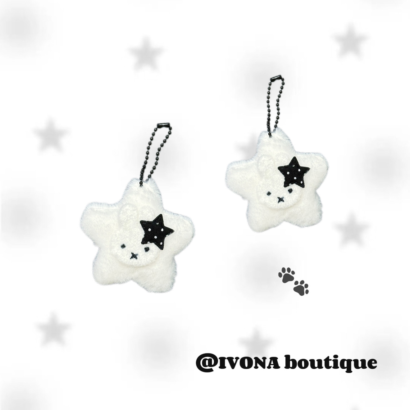 IVONA 【小星星】超萌！原创手工y2k毛绒五角星小兔发夹ccd包挂,服饰配件/皮带/帽子/围巾,包挂件,淘宝优惠券,粉丝福利购,淘宝优惠卷
