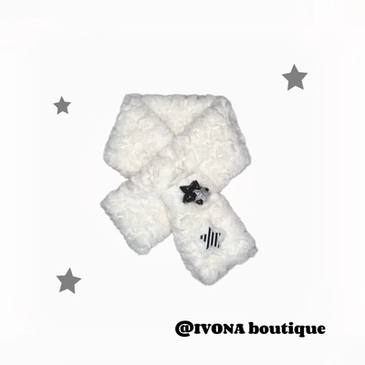 IVONAy2k甜酷辣妹少女保暖围巾