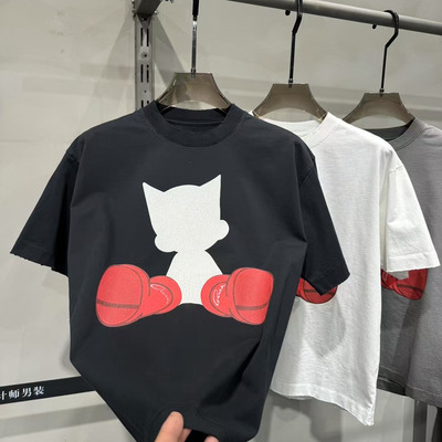 男女卡通动漫印花宽松半袖上衣