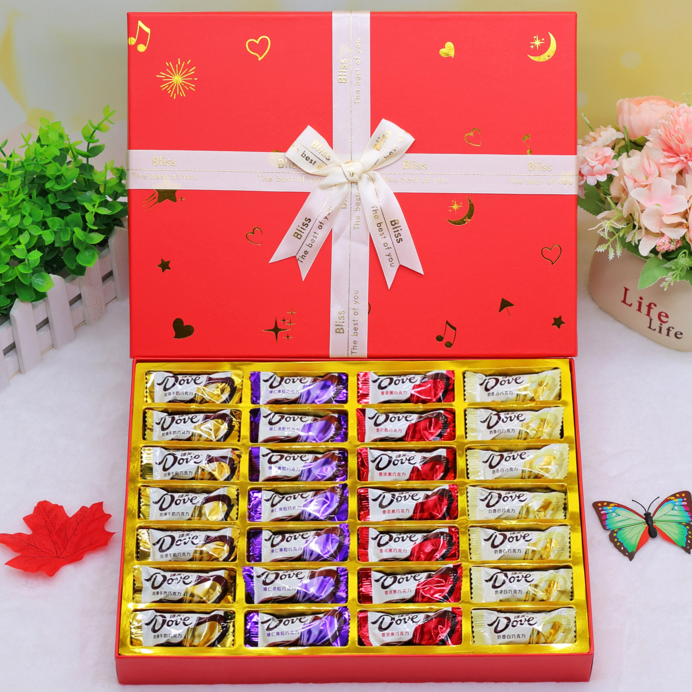德芙巧克力礼盒装中高考礼物礼物送男女生孩子老师创意实用礼品