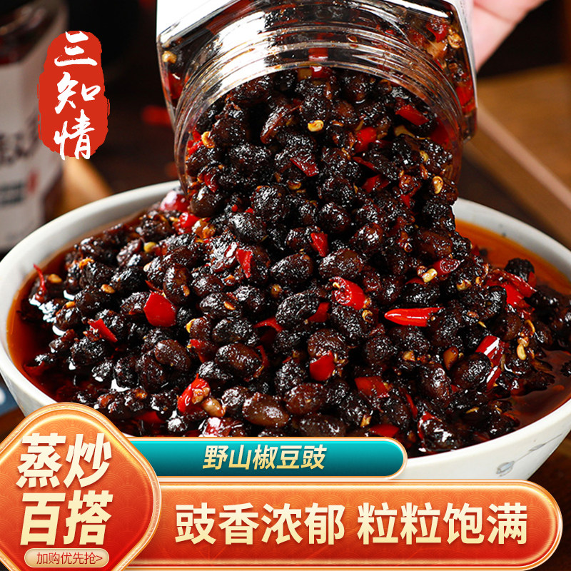 三知情野山椒豆豉下饭酱瓶装