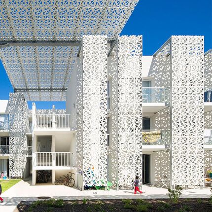 镂空雕花铝单板门头装修工程铝板外墙装饰造型金属材料板建材厂家
