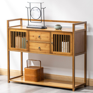 新中式玄关柜门厅玄关桌子现代简约客厅入户靠墙玄关W台隔断柜条