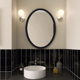 饰镜LED除雾卫生间X镜子化妆镜子 圆形创意装 法式 椭圆浴室镜挂墙式