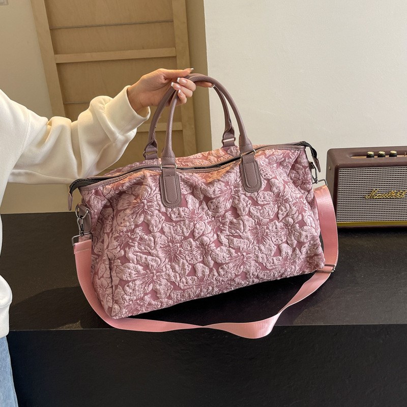 短途大容量2024年新款女复古高颜值轻便时尚设计感百搭手提旅行包