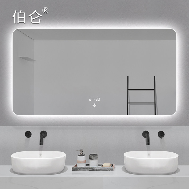 智能浴室镜子挂墙卫生间防雾镜触摸屏LED带灯化妆镜洗手间厕所镜,家装主材,浴室镜,淘宝优惠券,粉丝福利购,淘宝优惠卷