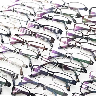2020经典商务男款纯p钛B钛架金属眼镜框架  半框全框现货库存混批