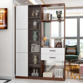 现代简约屏风隔断客厅玄关隔断入户正对I门实木鞋 饰 柜进门遮挡装