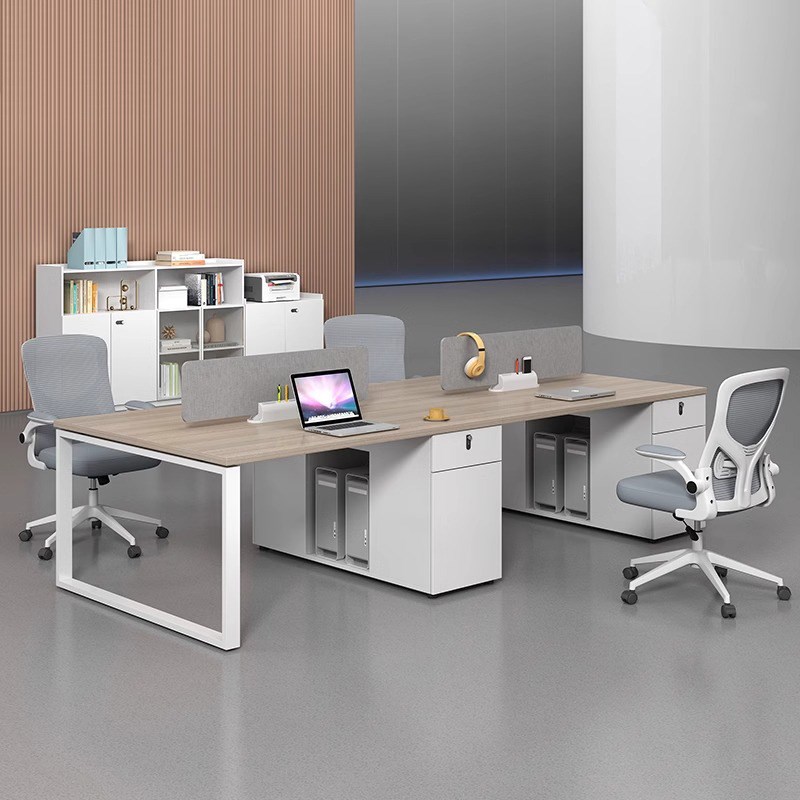 职员办公桌椅组合4四6人位简约现代办公室桌子屏风工位电脑桌卡座