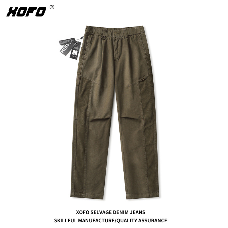 2024新款复古时髦工装休闲裤男士秋冬J季美式潮牌宽松直筒长裤子