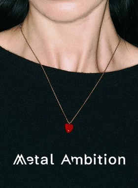 爱心项链女纯银高级感小众设计轻奢复古锁骨链2024年新款爆款饰品