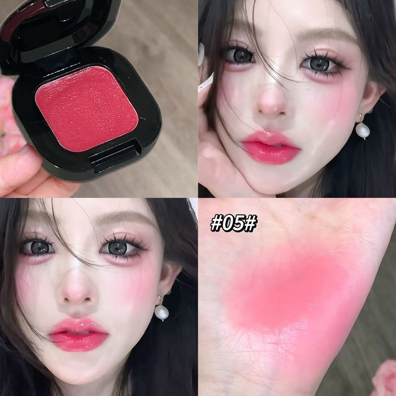 瑕美腮红粉膏盘氛围感单色哑光自然显白显嫩水光多用膏~HERORANGE