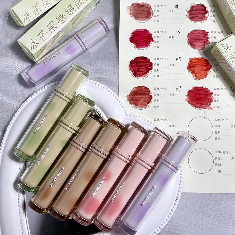 冰茶果感镜面唇釉持久不易掉色成膜透明圆管玻璃唇彩女HERORANGE,彩妆/香水/美妆工具,唇彩/唇蜜/唇釉/唇泥/唇霜,淘宝优惠券,粉丝福利购,淘宝优惠卷