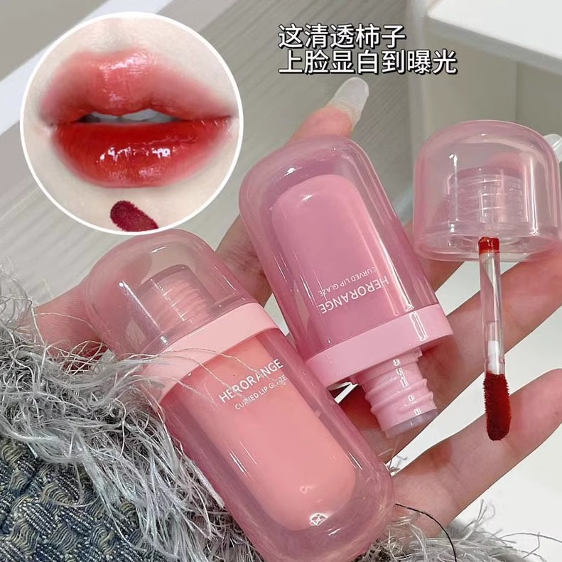 绒感薄透镜面唇釉镜面水光嘟嘟唇不易沾杯素颜显白口红~HERORANGE