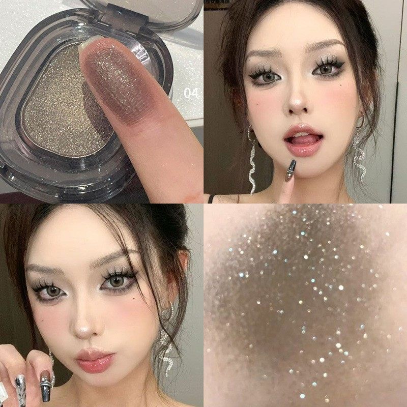 霏汐小野猫单色眼影自然裸装珠光碎钻细闪爆闪亮片眼影盘FAICCIA